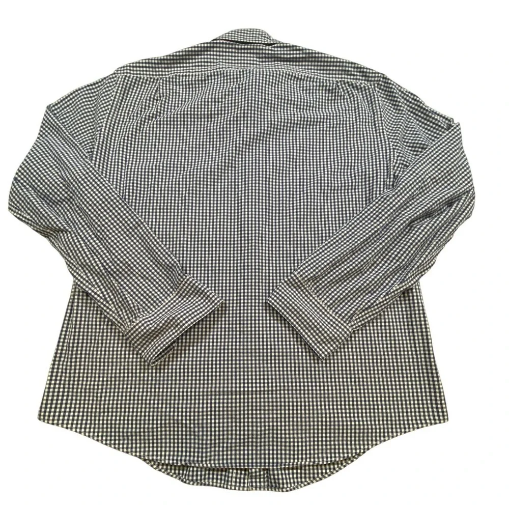 J. Crew Slim Fit Gingham Button Down Shirt Men‎ Size XL Blue White Cotton